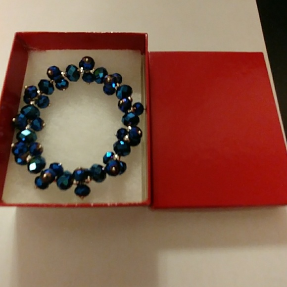 Blue Metallic Crystal Bracelet - Picture 8 of 8